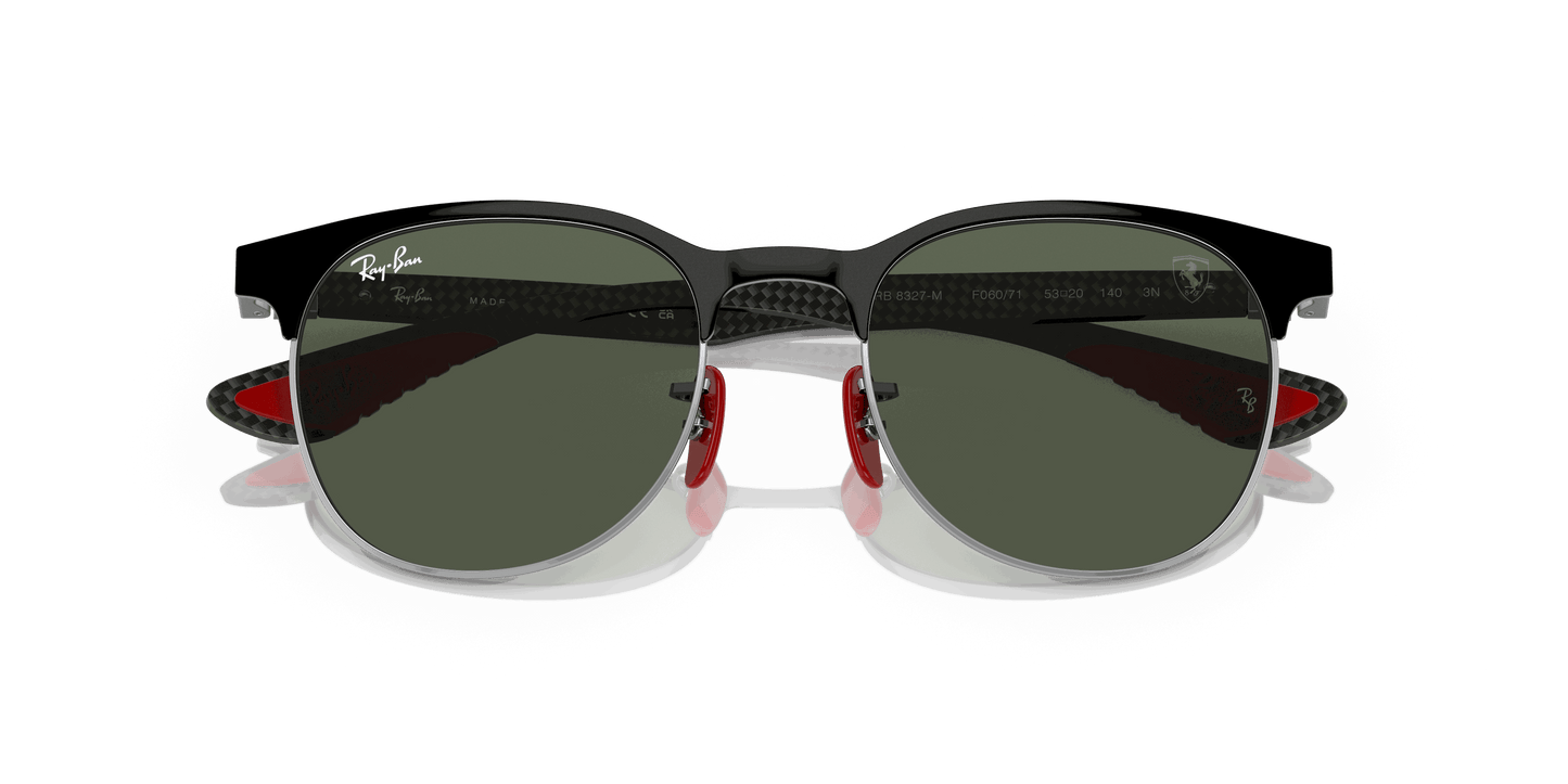 [Dark Green Lenses, Polished Black On Silver Frame]