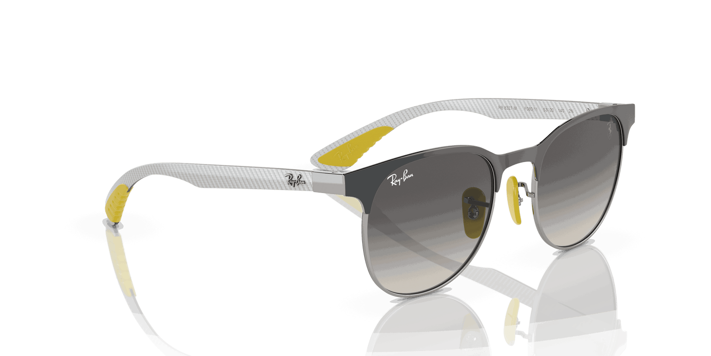 [Grey Gradient Lenses, Polished Grey On Silver Frame]