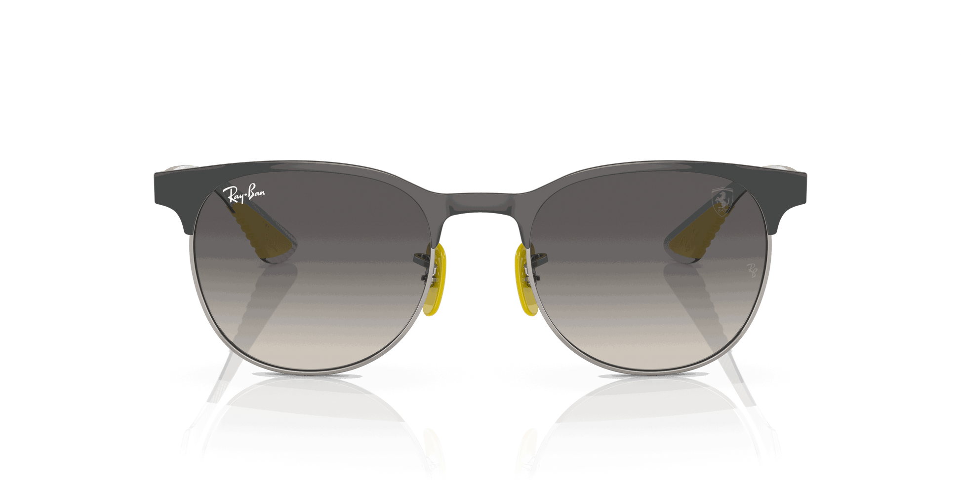 [Grey Gradient Lenses, Polished Grey On Silver Frame]