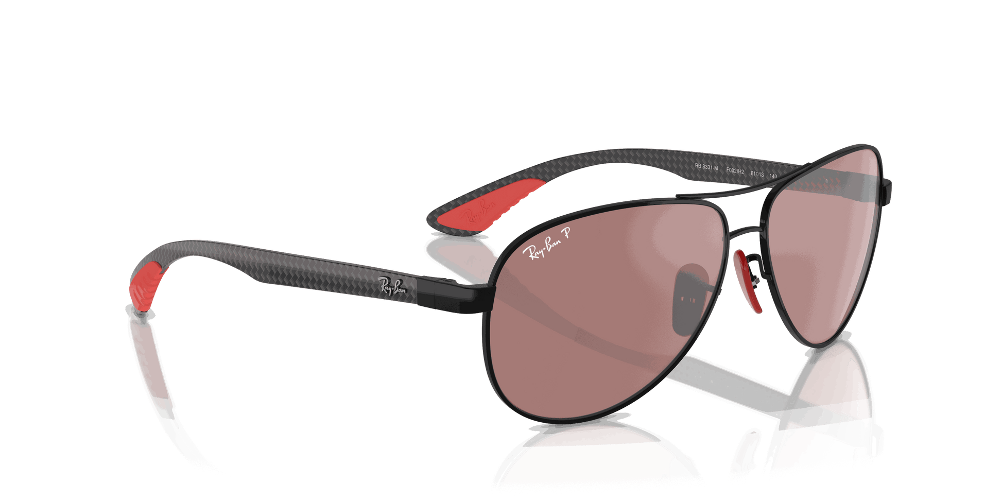 [Purple/Silver Lenses, Polished Black Frame]