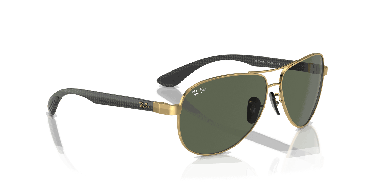 [Dark Green Lenses, Polished Arista Gold Frame]