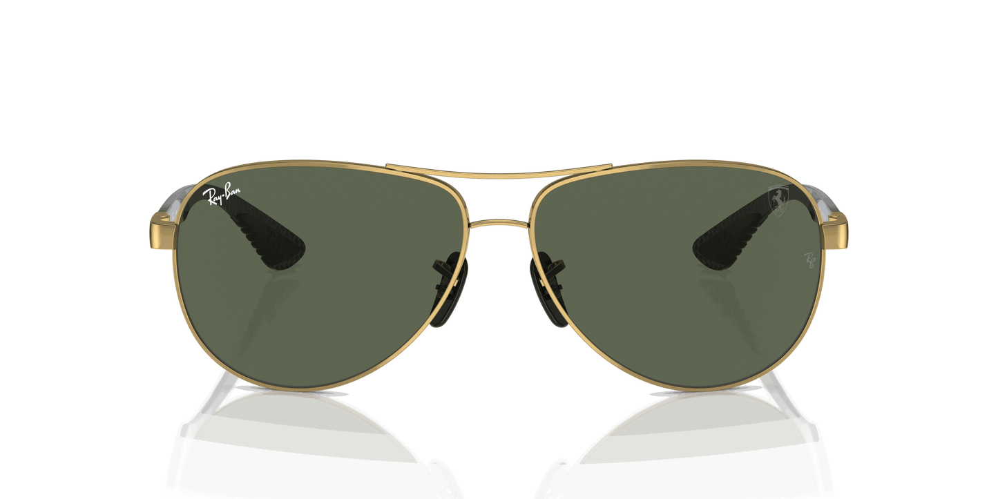 [Dark Green Lenses, Polished Arista Gold Frame]