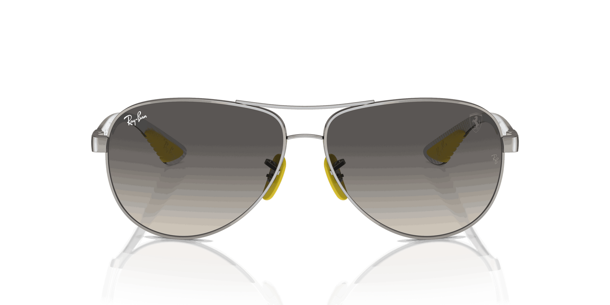[Grey Lenses, Polished Silver Frame]