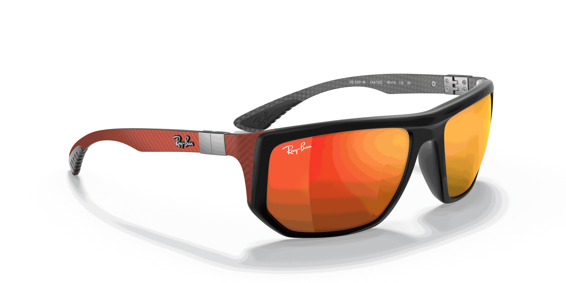 [Brown Mirror Orange Lenses, Matte Black Frame]