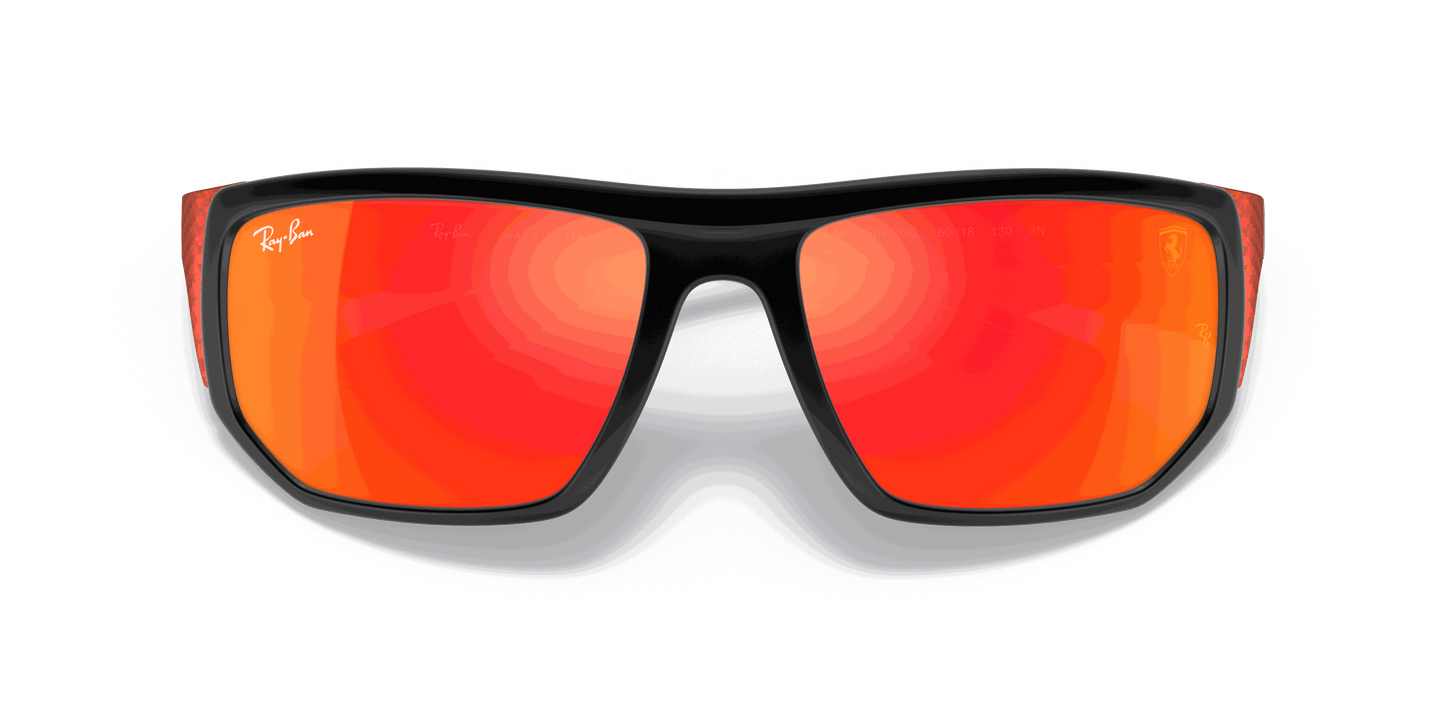 [Brown Mirror Orange Lenses, Matte Black Frame]