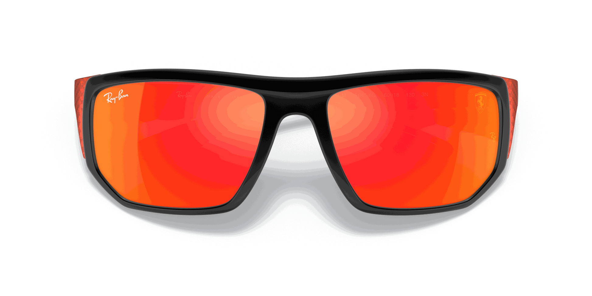 [Brown Mirror Orange Lenses, Matte Black Frame]