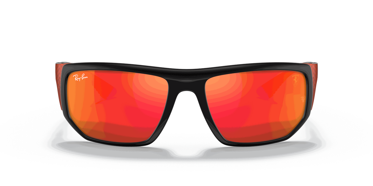 [Brown Mirror Orange Lenses, Matte Black Frame]