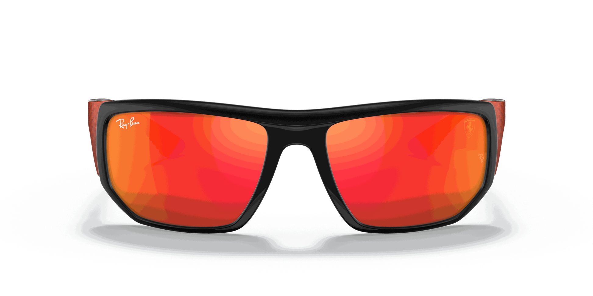 [Brown Mirror Orange Lenses, Matte Black Frame]