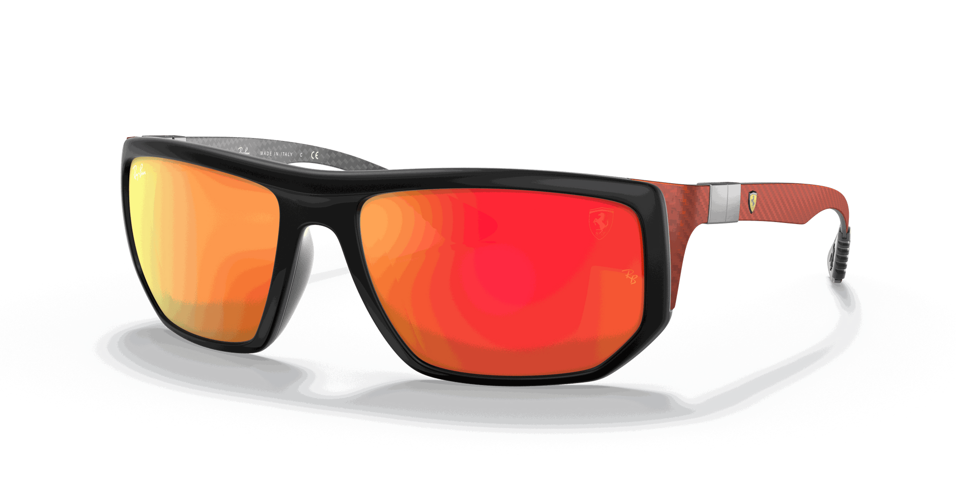 [Brown Mirror Orange Lenses, Matte Black Frame]