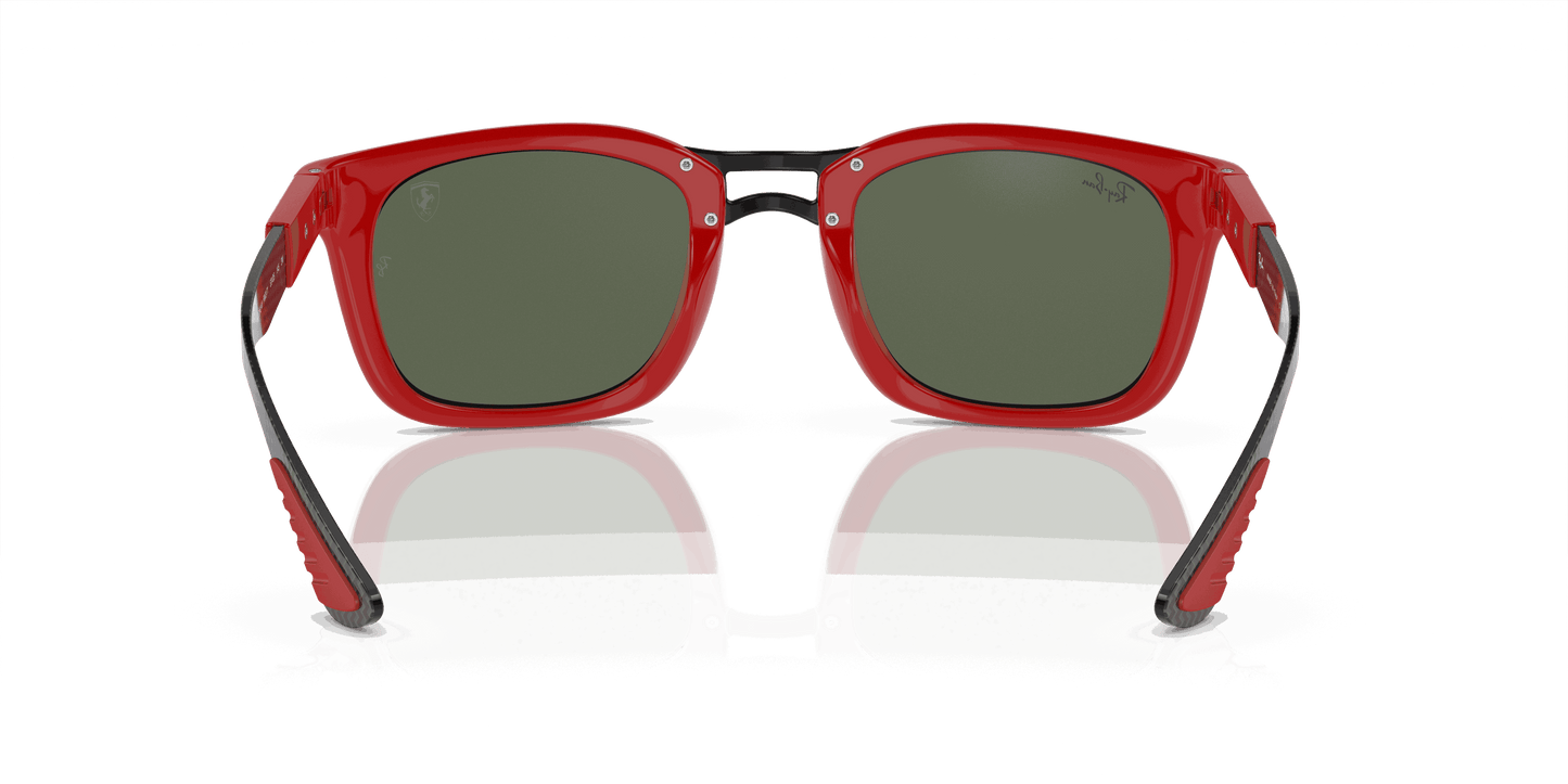 [Dark Green Lenses, Polished Red Frame]