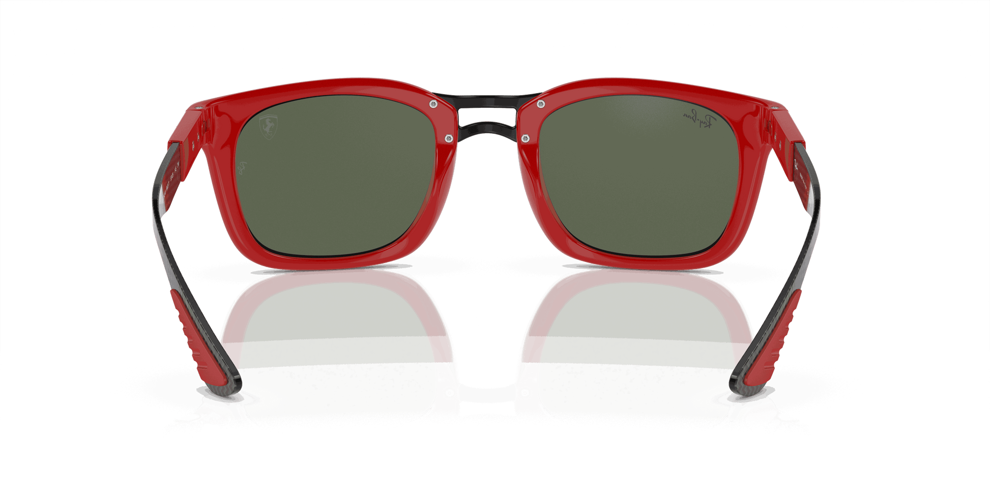 [Dark Green Lenses, Polished Red Frame]