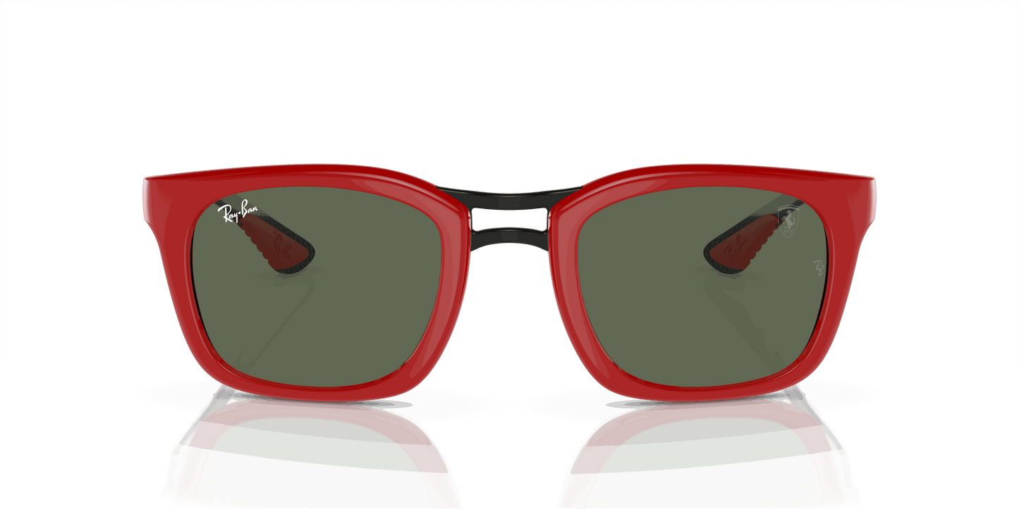 [Dark Green Lenses, Polished Red Frame]