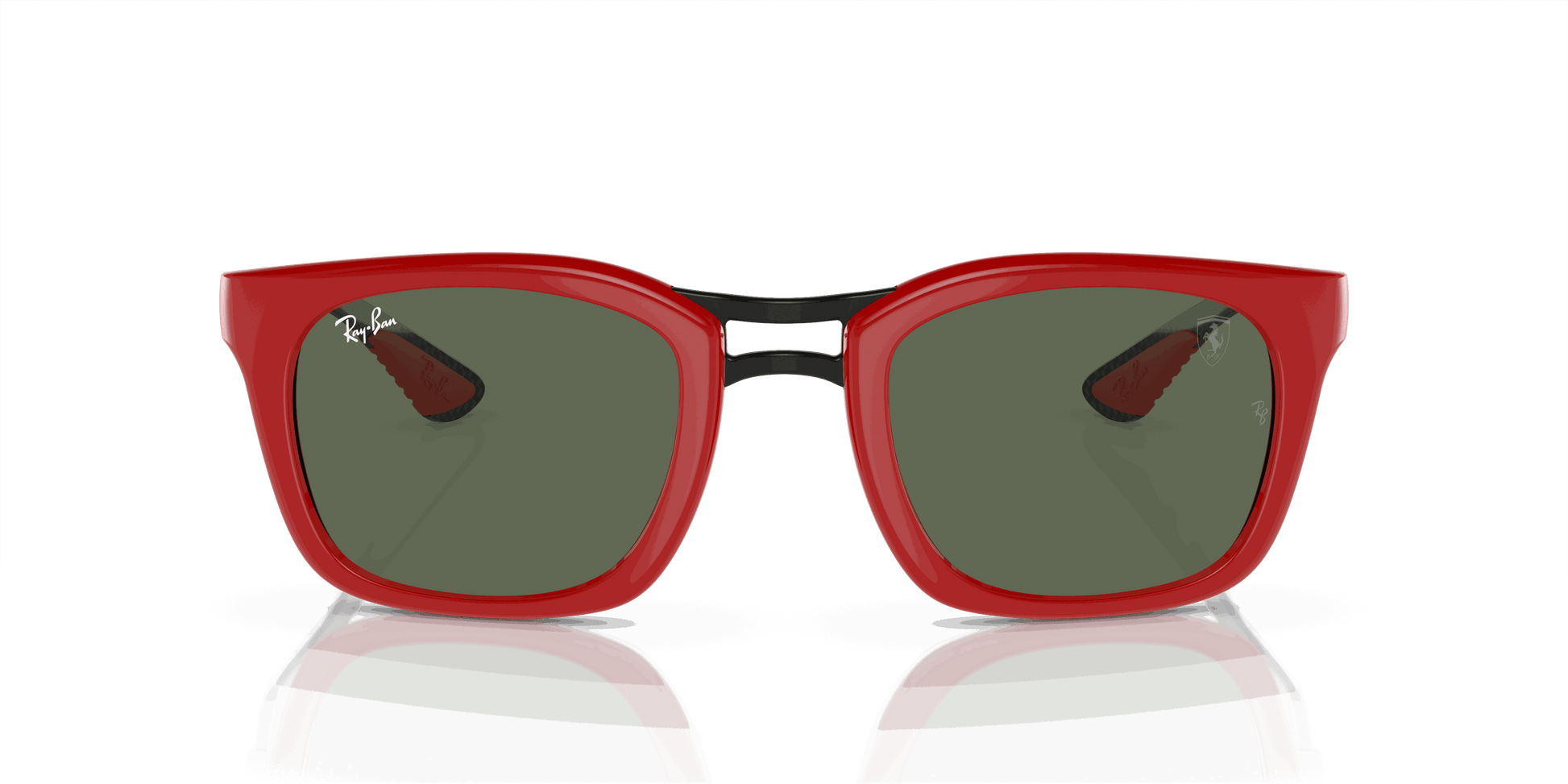 [Dark Green Lenses, Polished Red Frame]