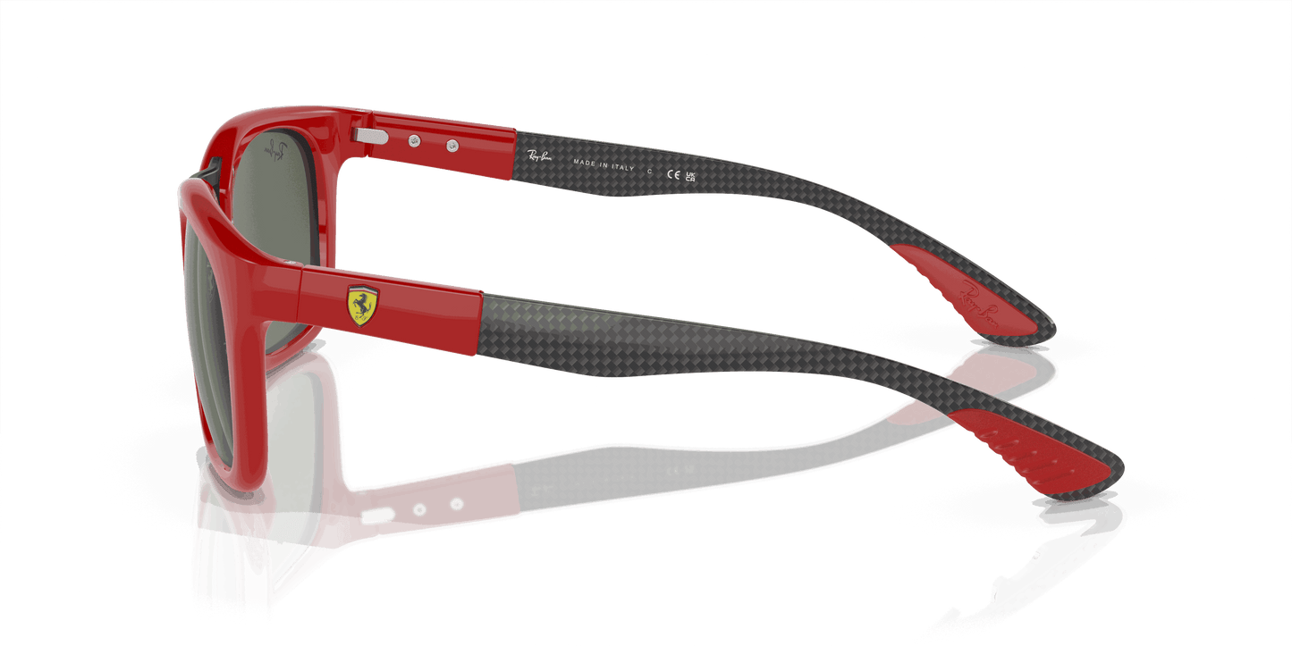 [Dark Green Lenses, Polished Red Frame]