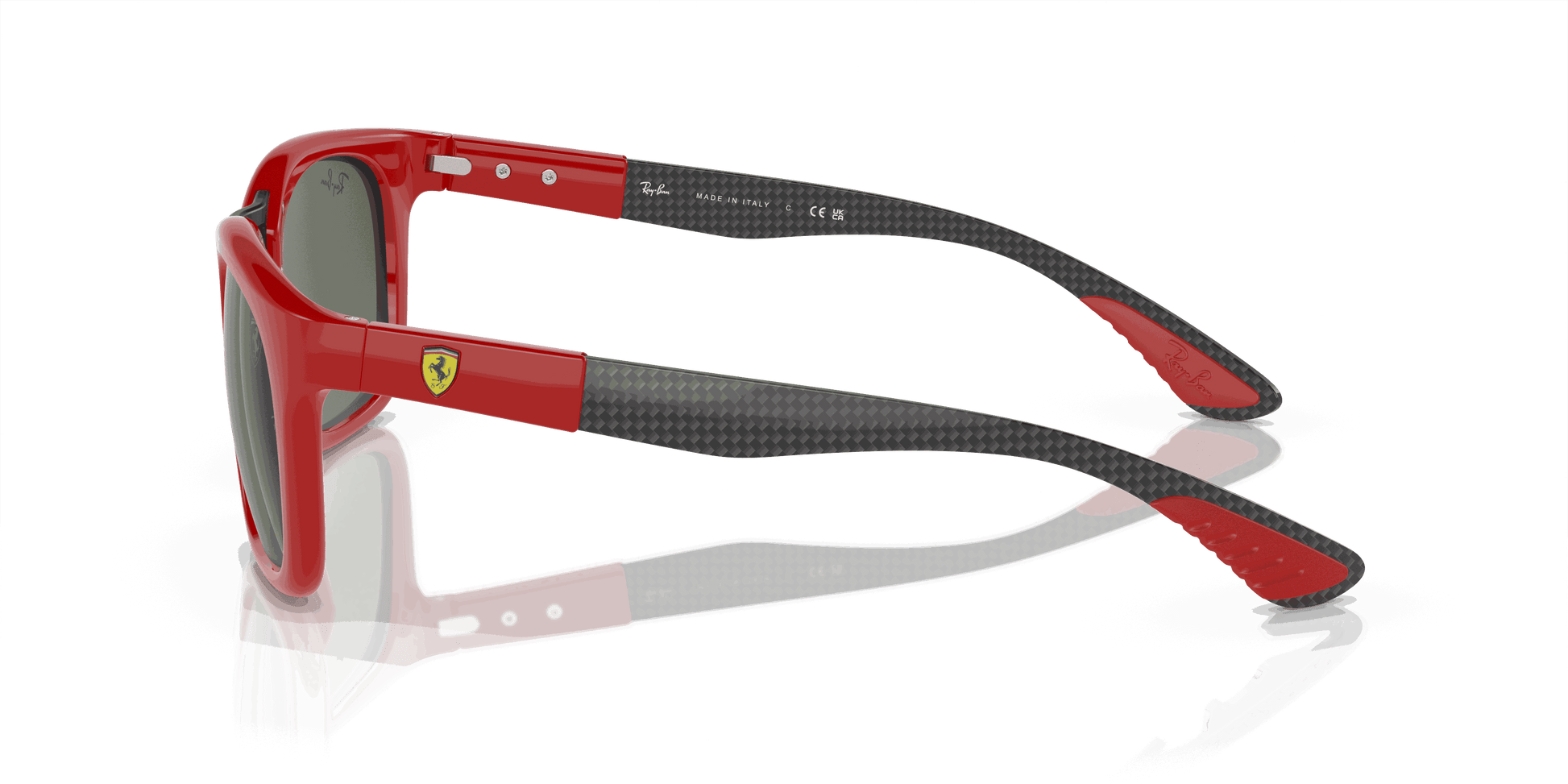 [Dark Green Lenses, Polished Red Frame]