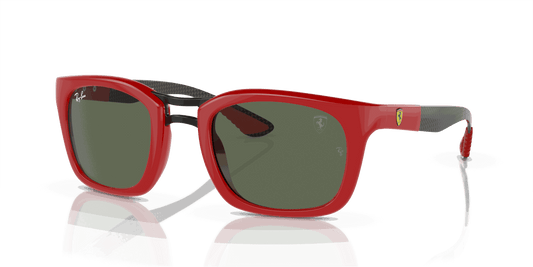 [Dark Green Lenses, Polished Red Frame]