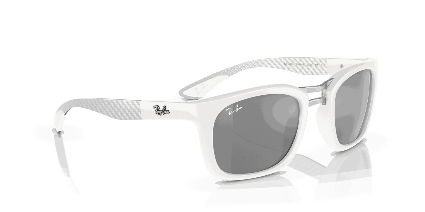 [Silver/Grey Lenses, Polished White Frame]