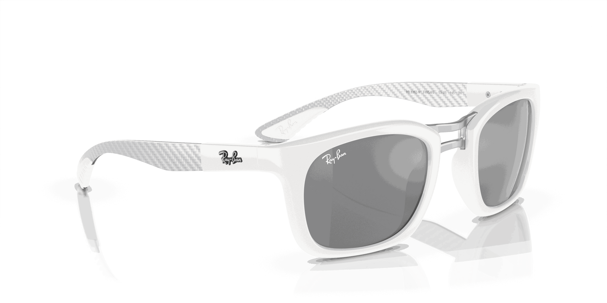 [Silver/Grey Lenses, Polished White Frame]