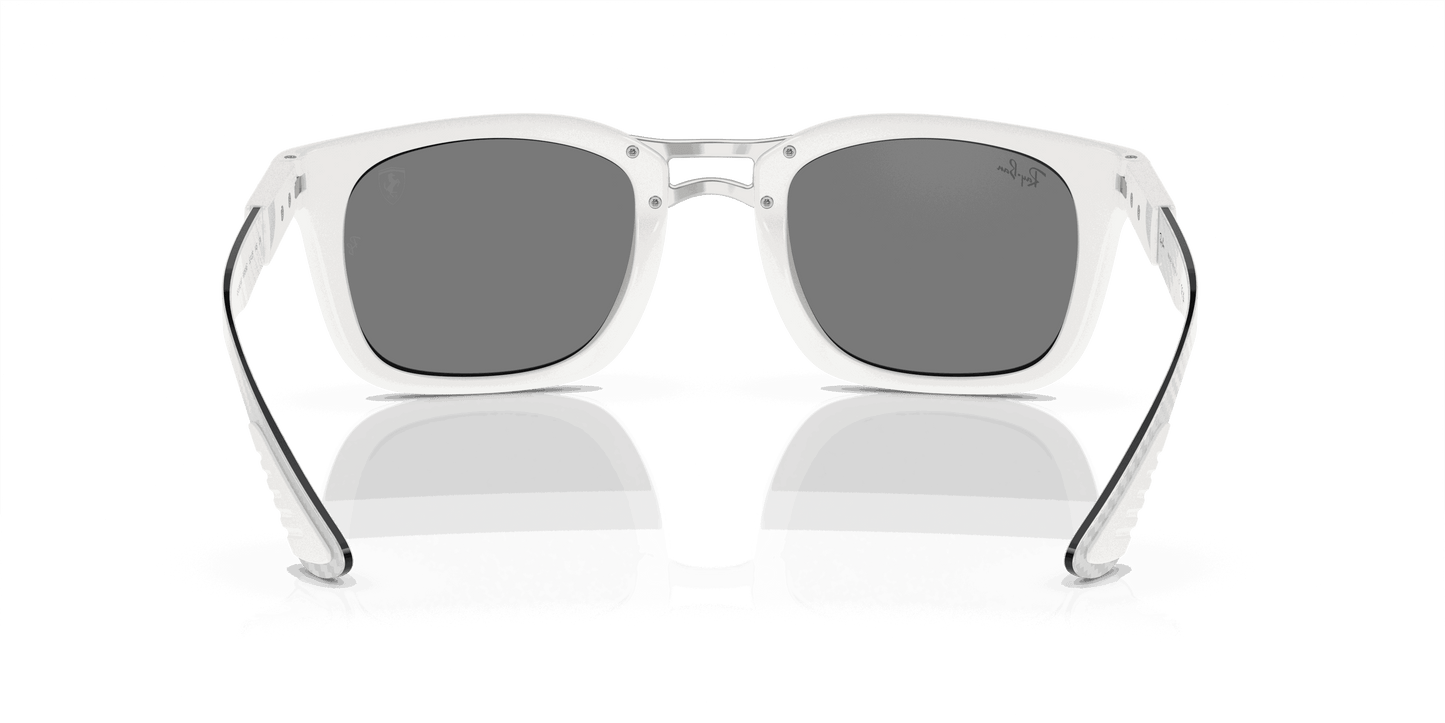[Silver/Grey Lenses, Polished White Frame]