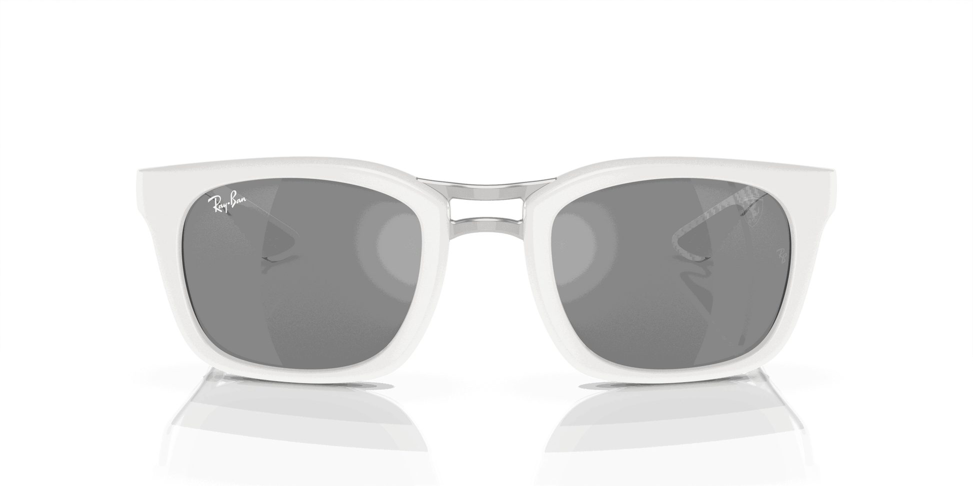 [Silver/Grey Lenses, Polished White Frame]