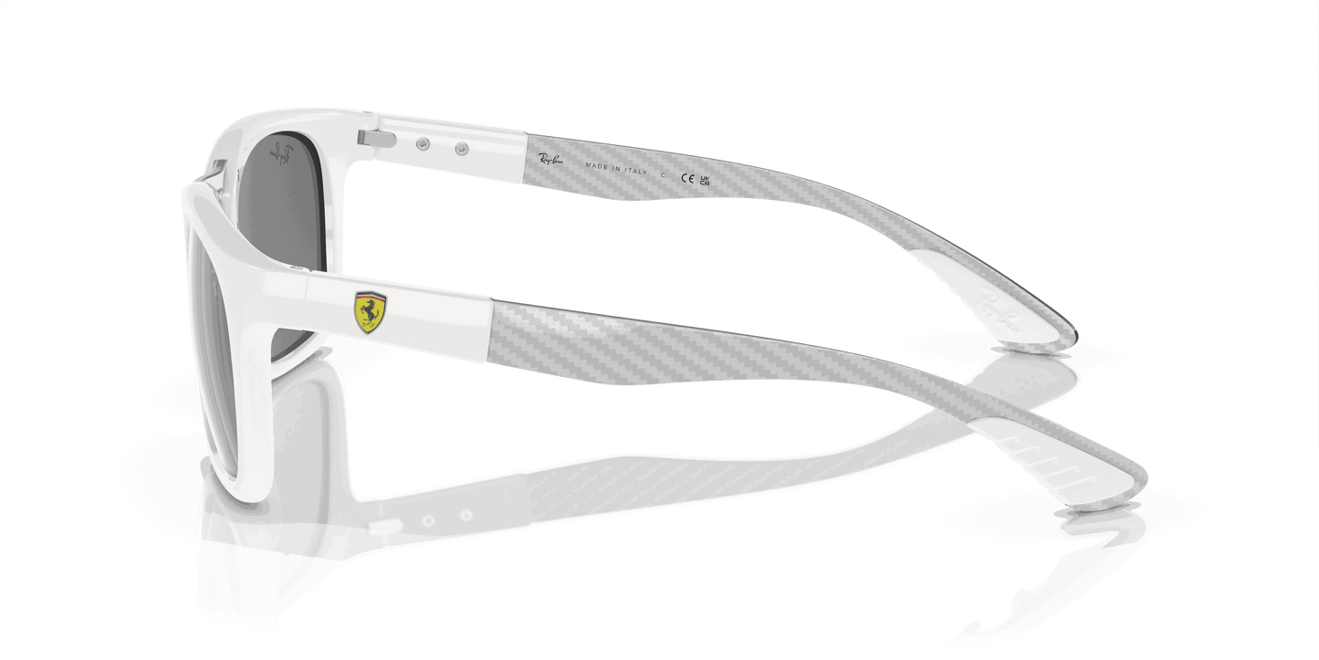 [Silver/Grey Lenses, Polished White Frame]