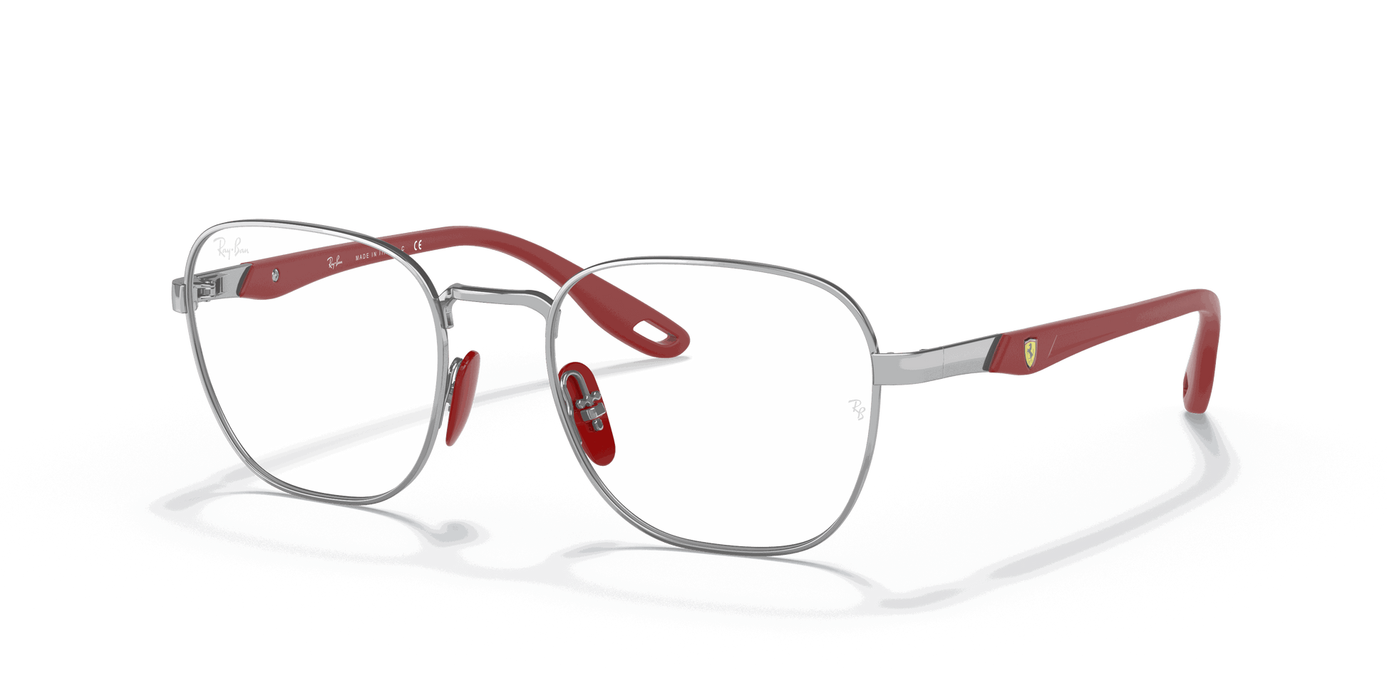 [Clear Lenses, Polished Silver Frame]