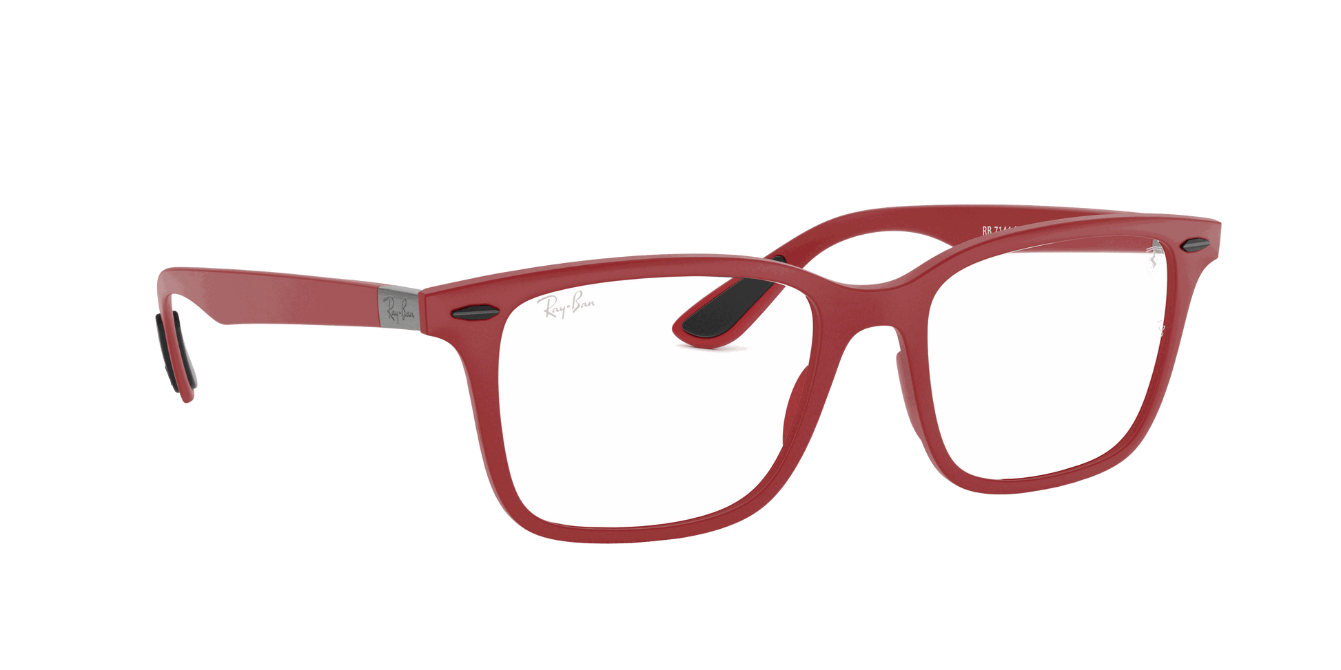 [Clear Lenses, Matte Red Frame]