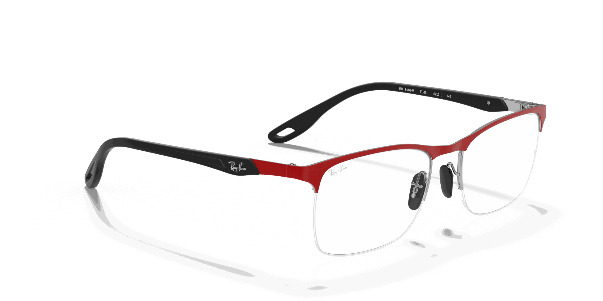 [Clear Lenses, Matte Red Frame]
