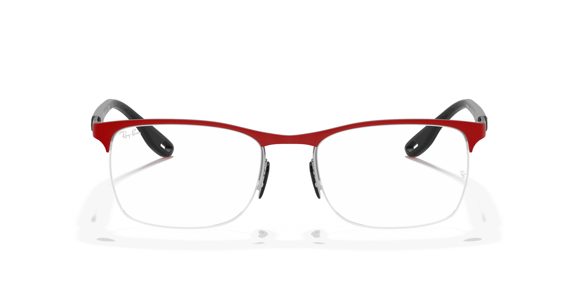 [Clear Lenses, Matte Red Frame]