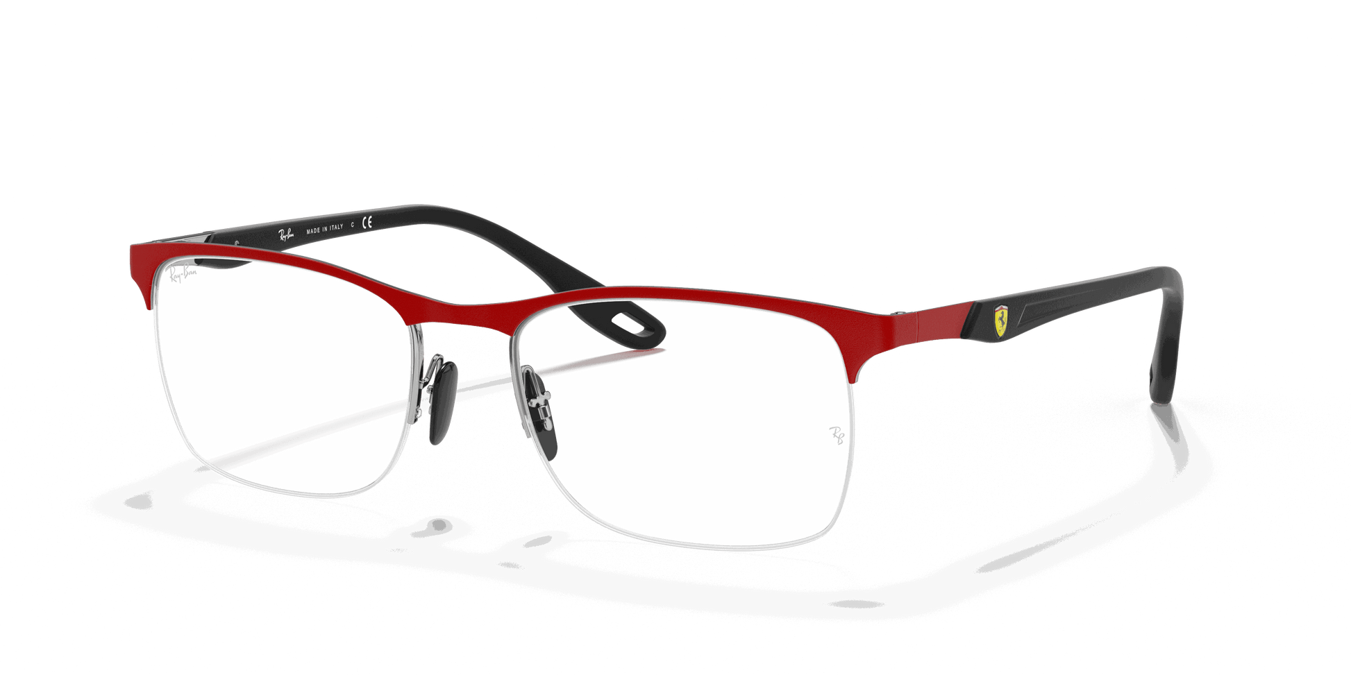[Clear Lenses, Matte Red Frame]