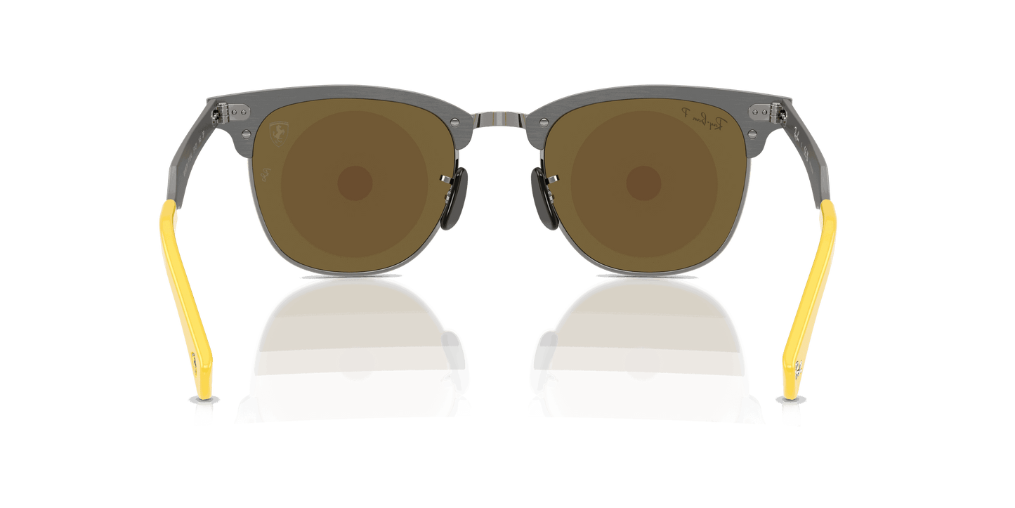 [Polarized Grey Mirror Blue Lenses, Matte Brushed Grey On Gunmetal Frame]
