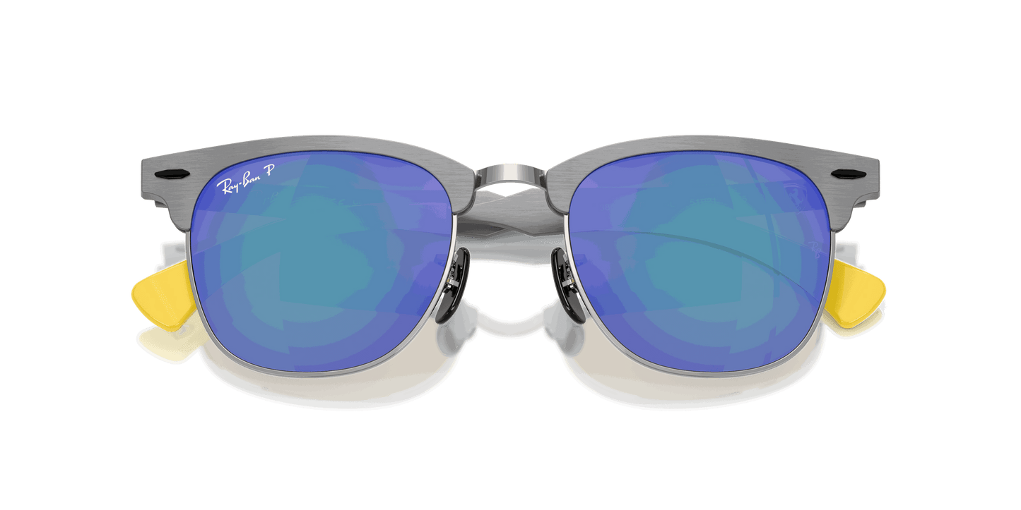 [Polarized Grey Mirror Blue Lenses, Matte Brushed Grey On Gunmetal Frame]