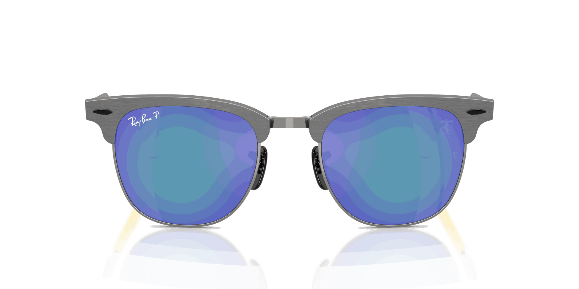 [Polarized Grey Mirror Blue Lenses, Matte Brushed Grey On Gunmetal Frame]