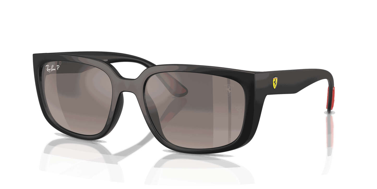 [Grey Mirror Polar Lenses, Matte Black Frame]