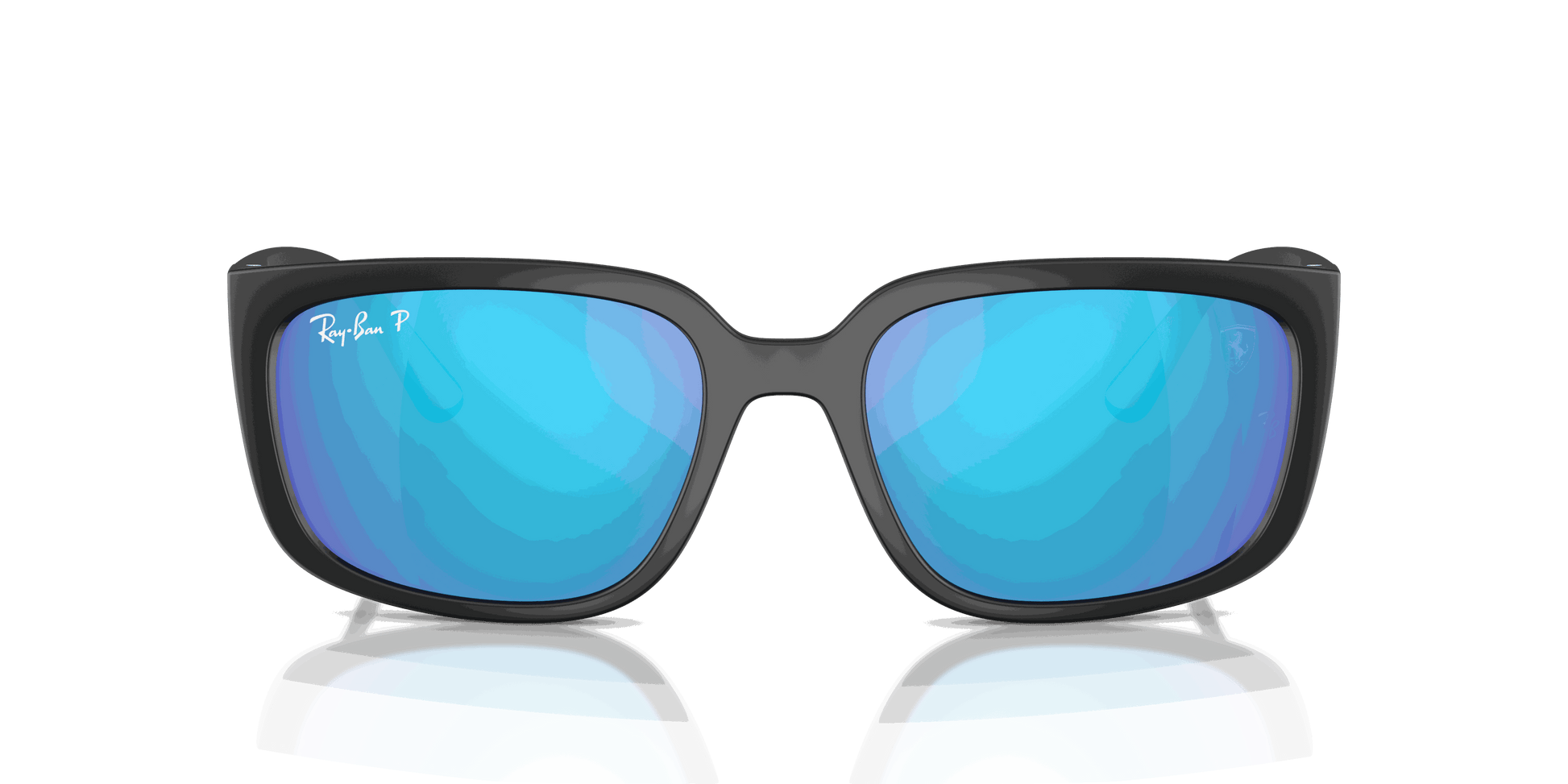 [Green Mirror Blue Polar Lenses, Matte Black Frame]