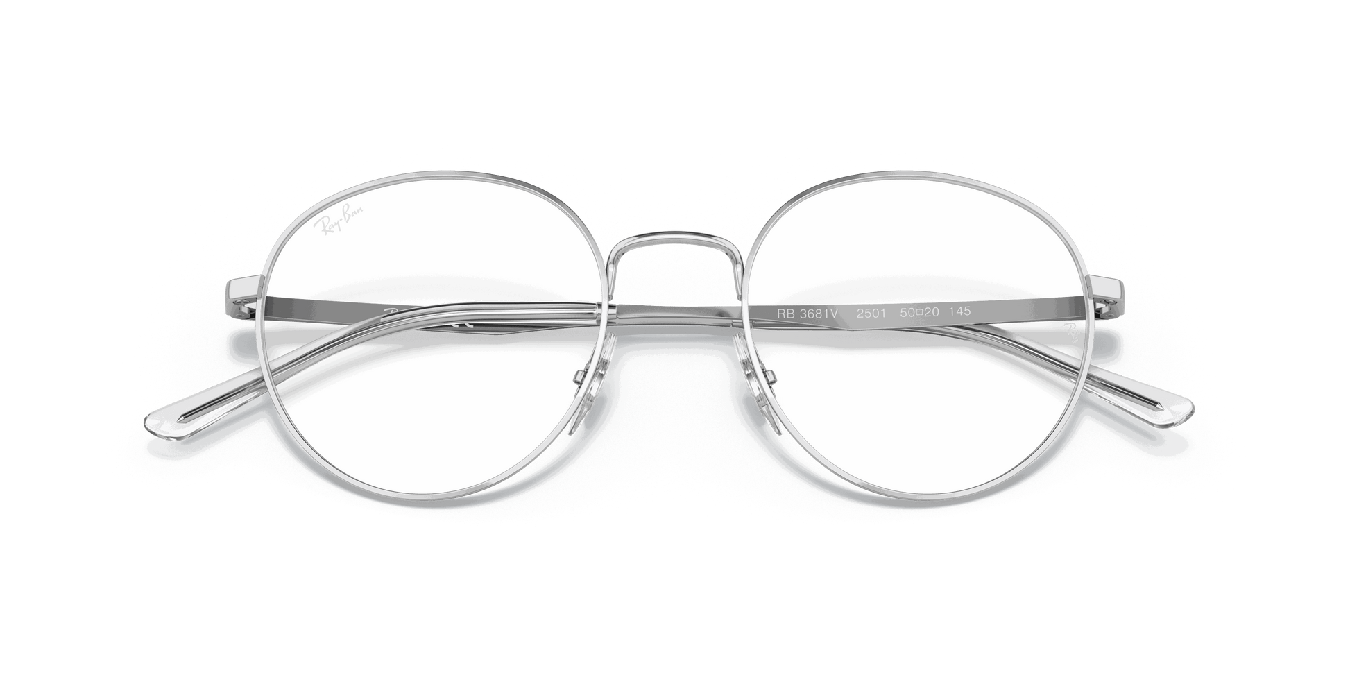 [Clear Lenses, Polished Silver Frame]