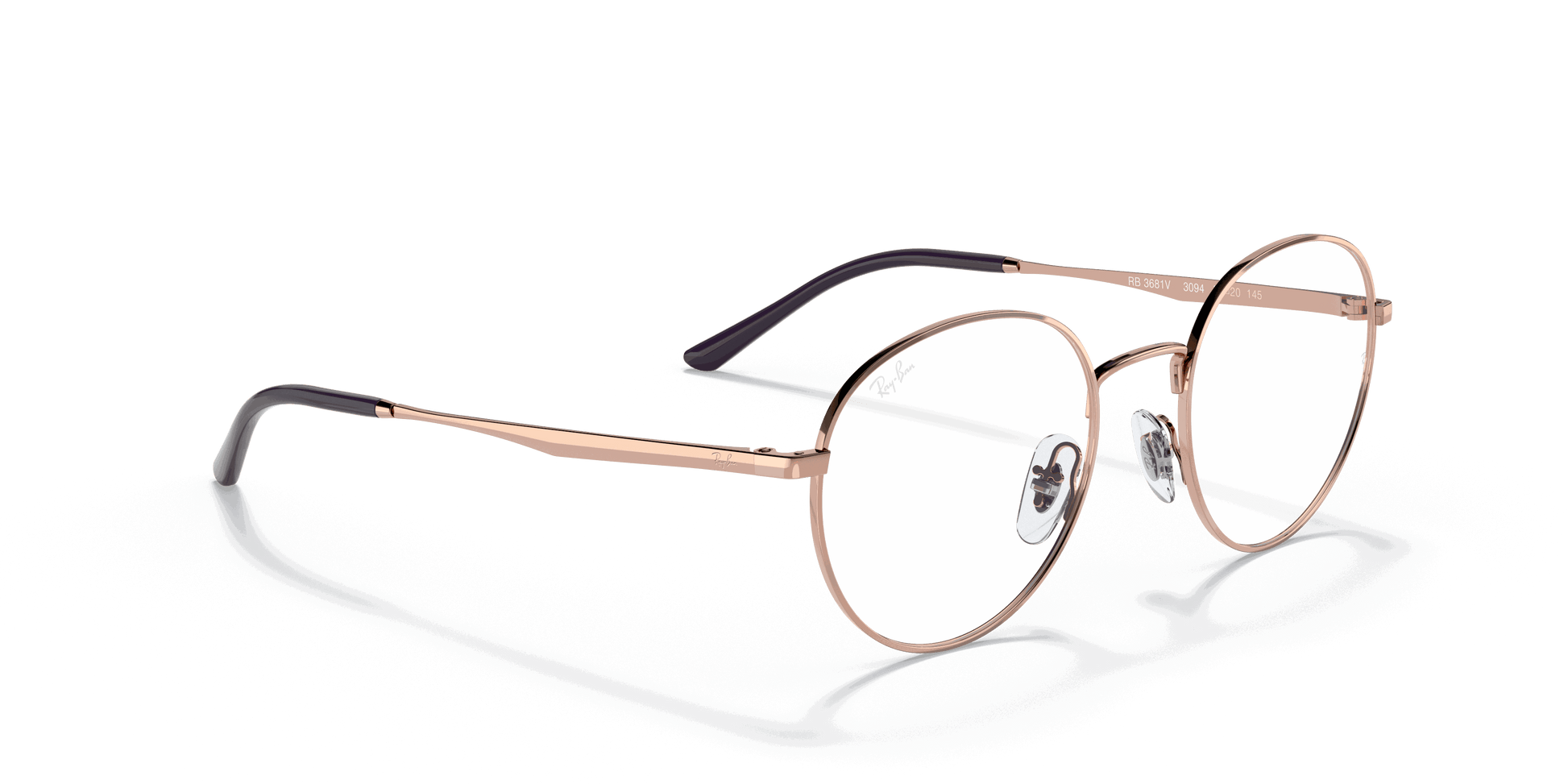 [Clear Lenses, Polished Rose Gold Frame]
