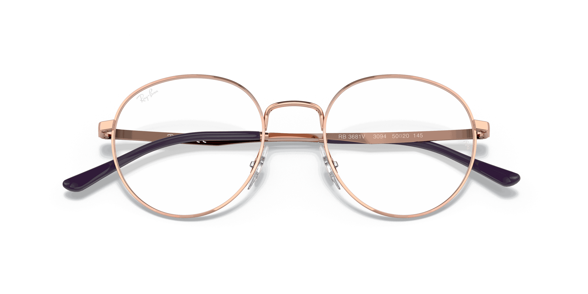 [Clear Lenses, Polished Rose Gold Frame]