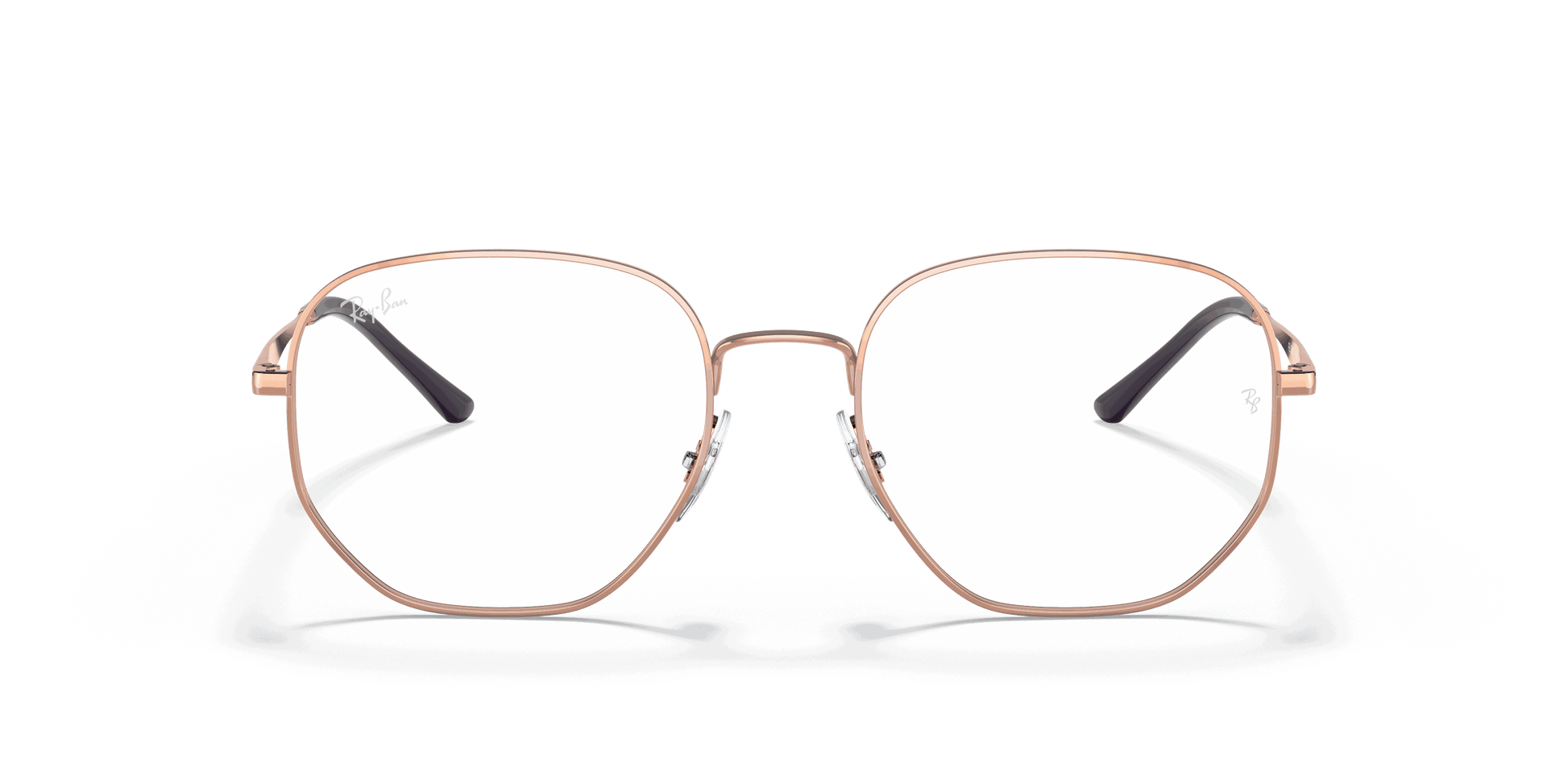[Clear Lenses, Polished Rose Gold Frame]