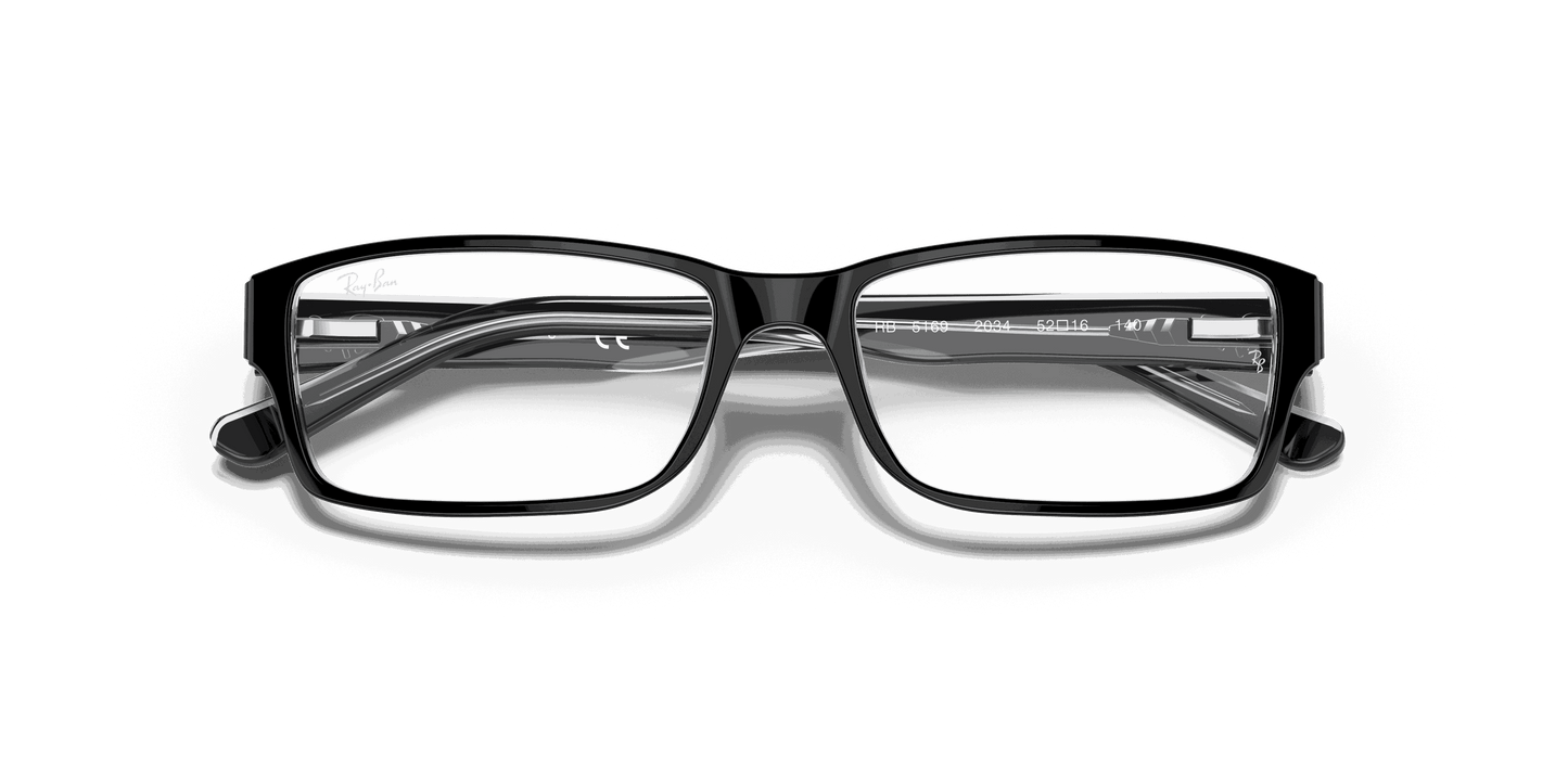 [Clear Lenses, Polished Black On Transparent Frame]