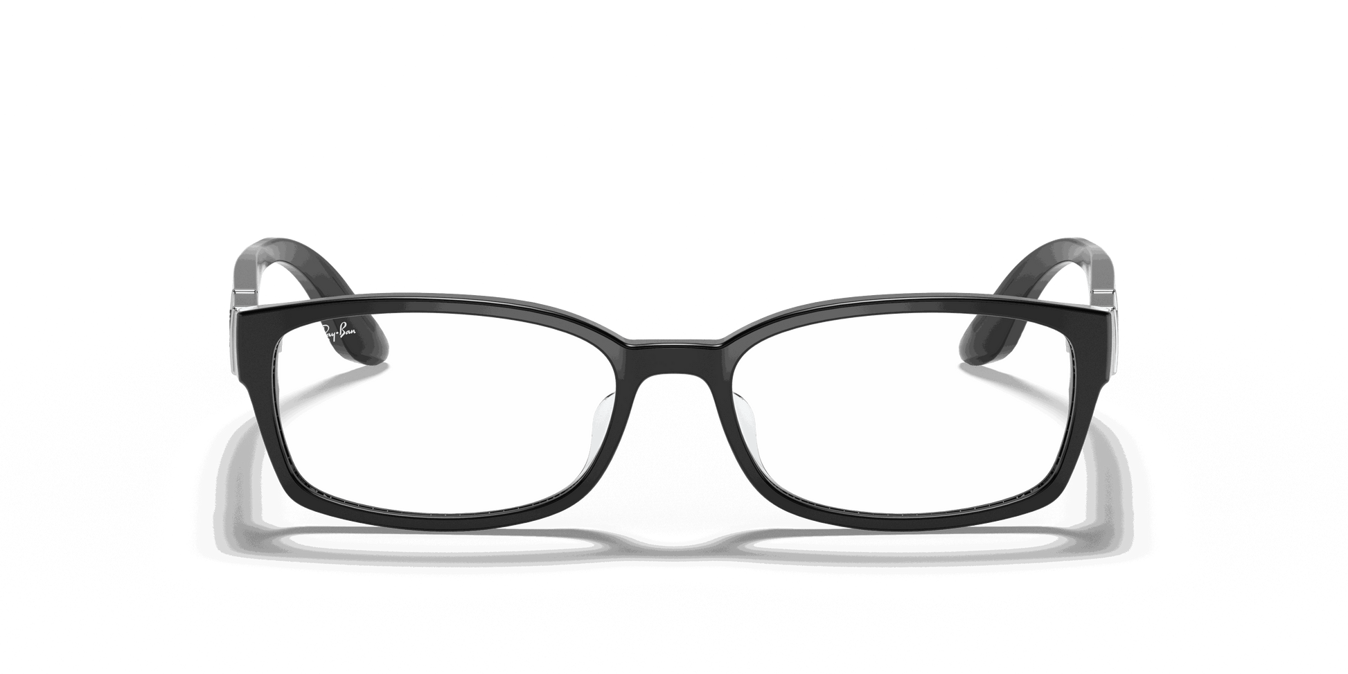 [Clear Lenses, Polished Black Frame]