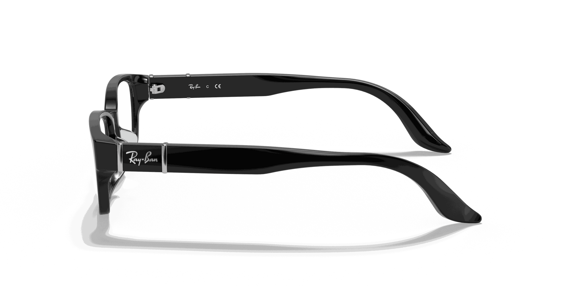 [Clear Lenses, Polished Black Frame]