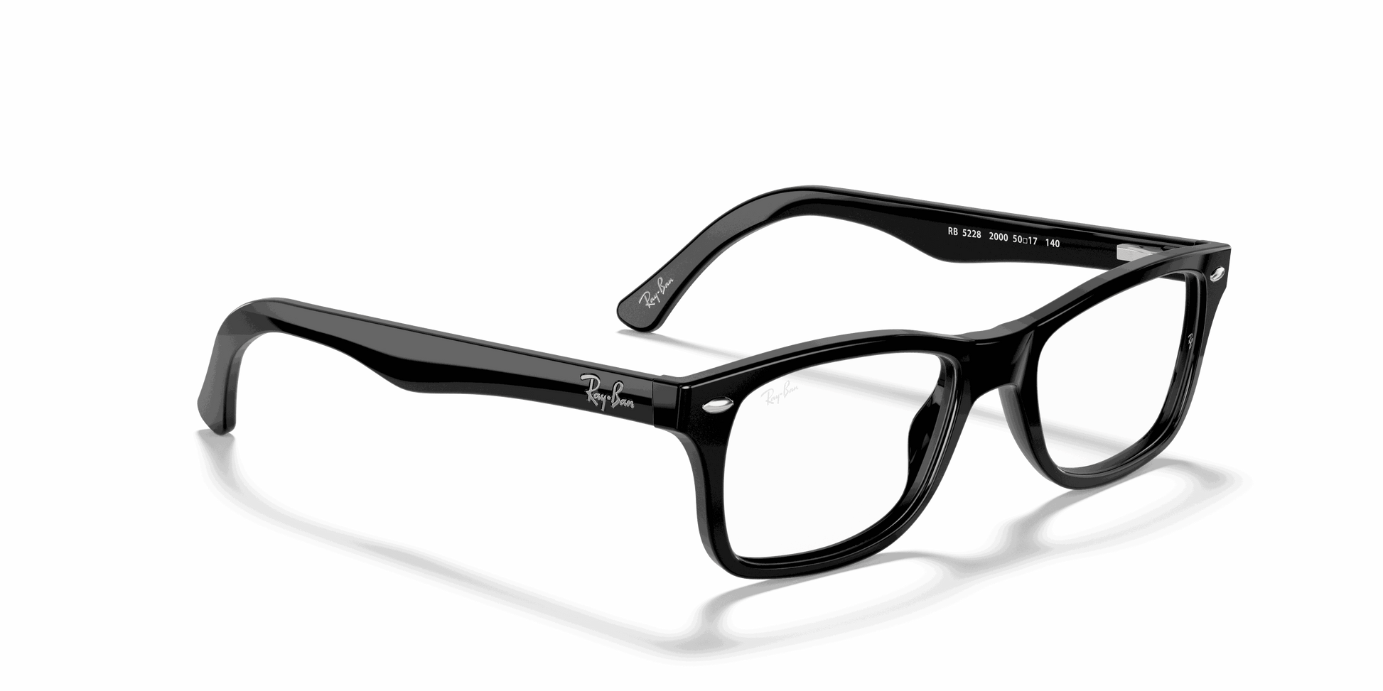 [Clear Lenses, Polished Black Frame]
