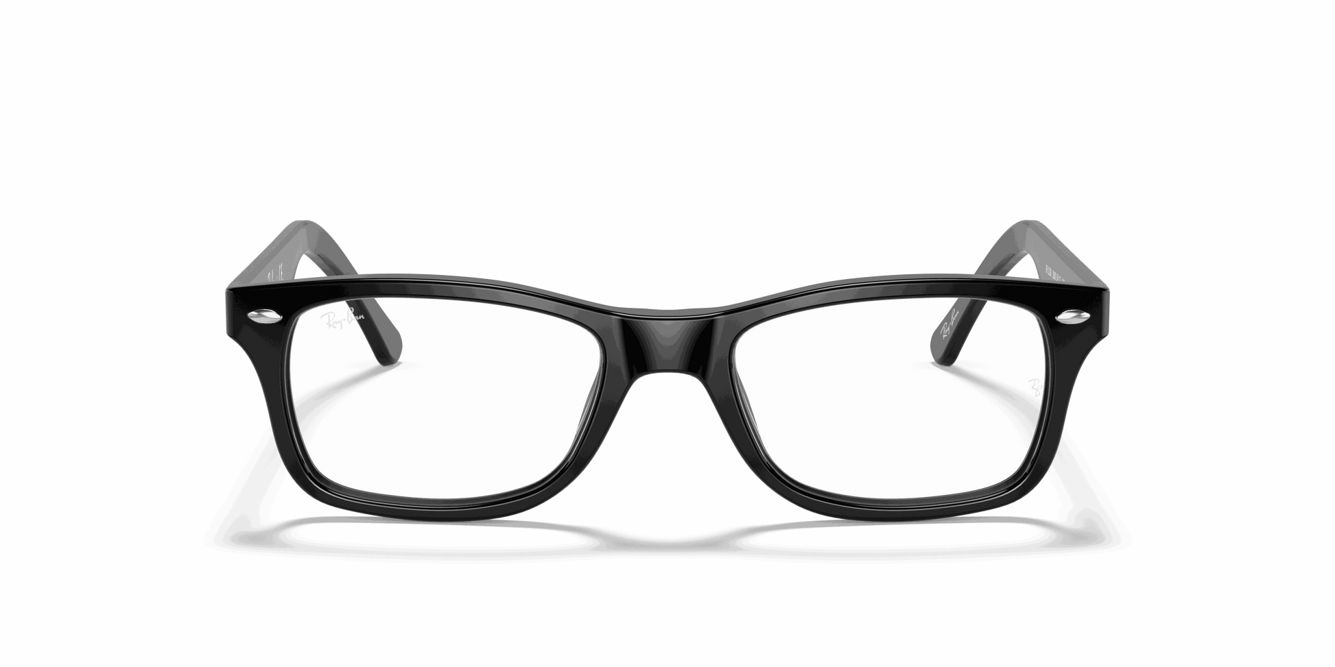 [Clear Lenses, Polished Black Frame]