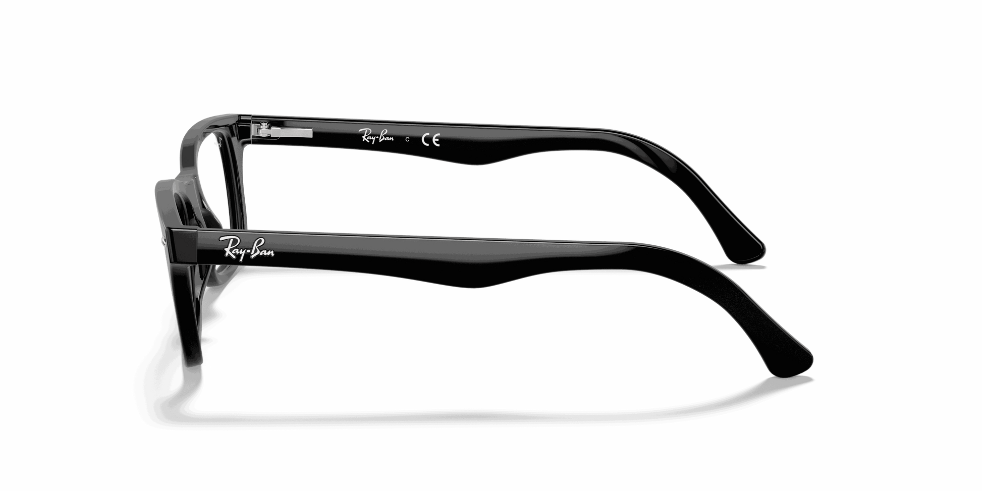 [Clear Lenses, Polished Black Frame]
