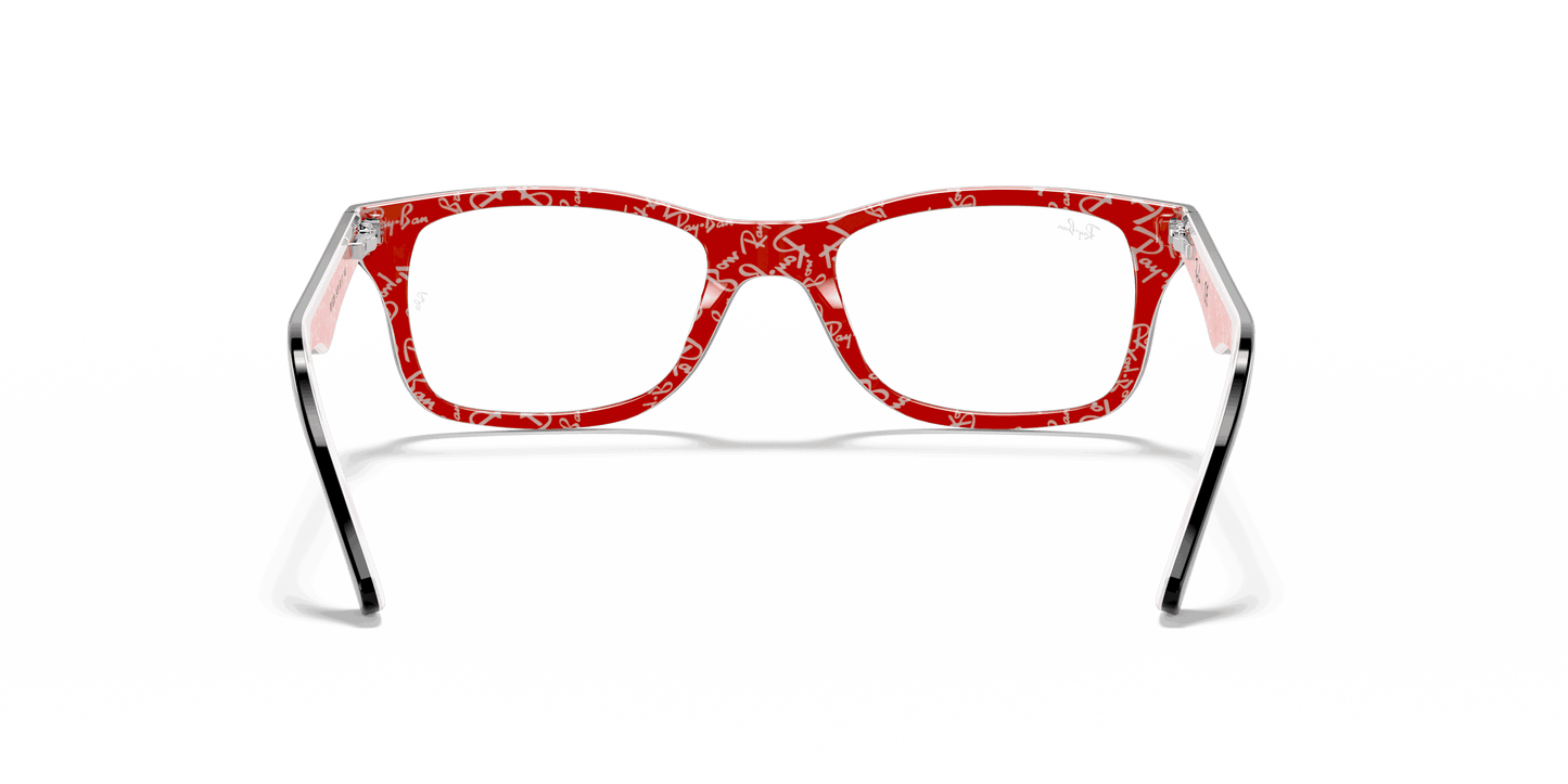 [Clear Lenses, Polished Black On Red Frame]
