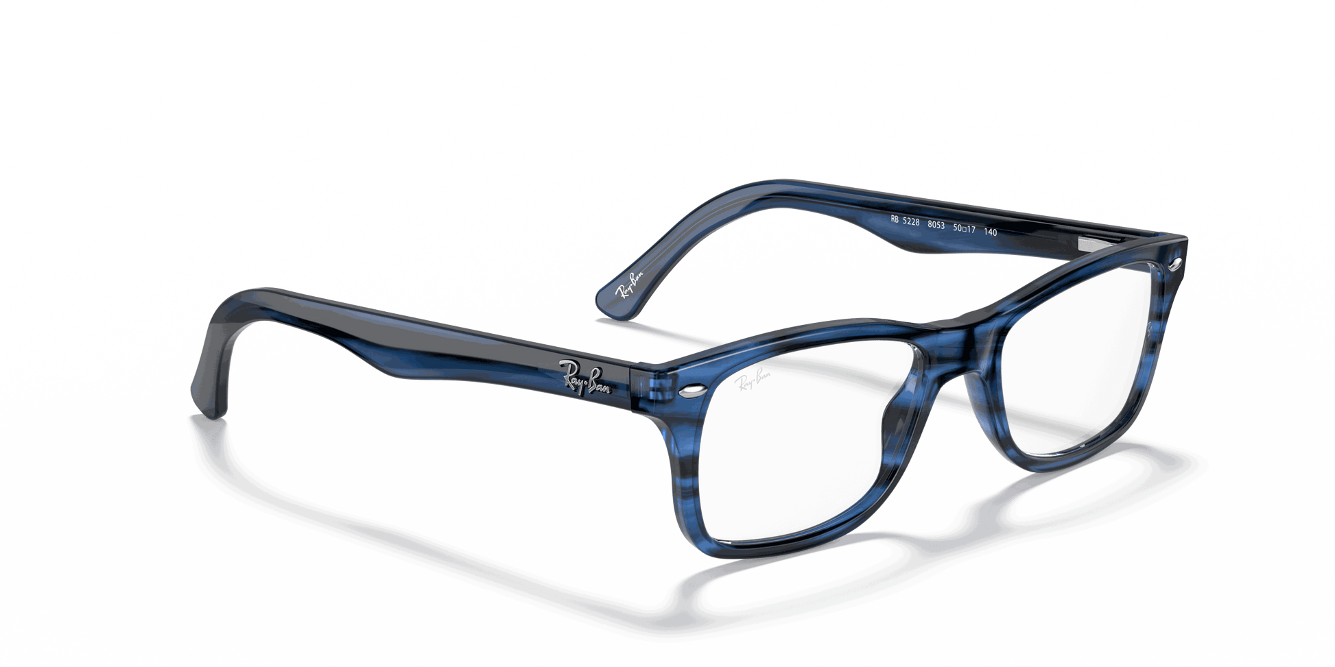 [Clear Lenses, Polished Striped Blue Frame]