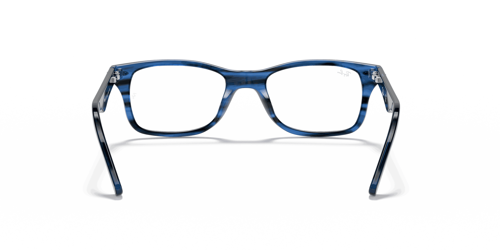 [Clear Lenses, Polished Striped Blue Frame]