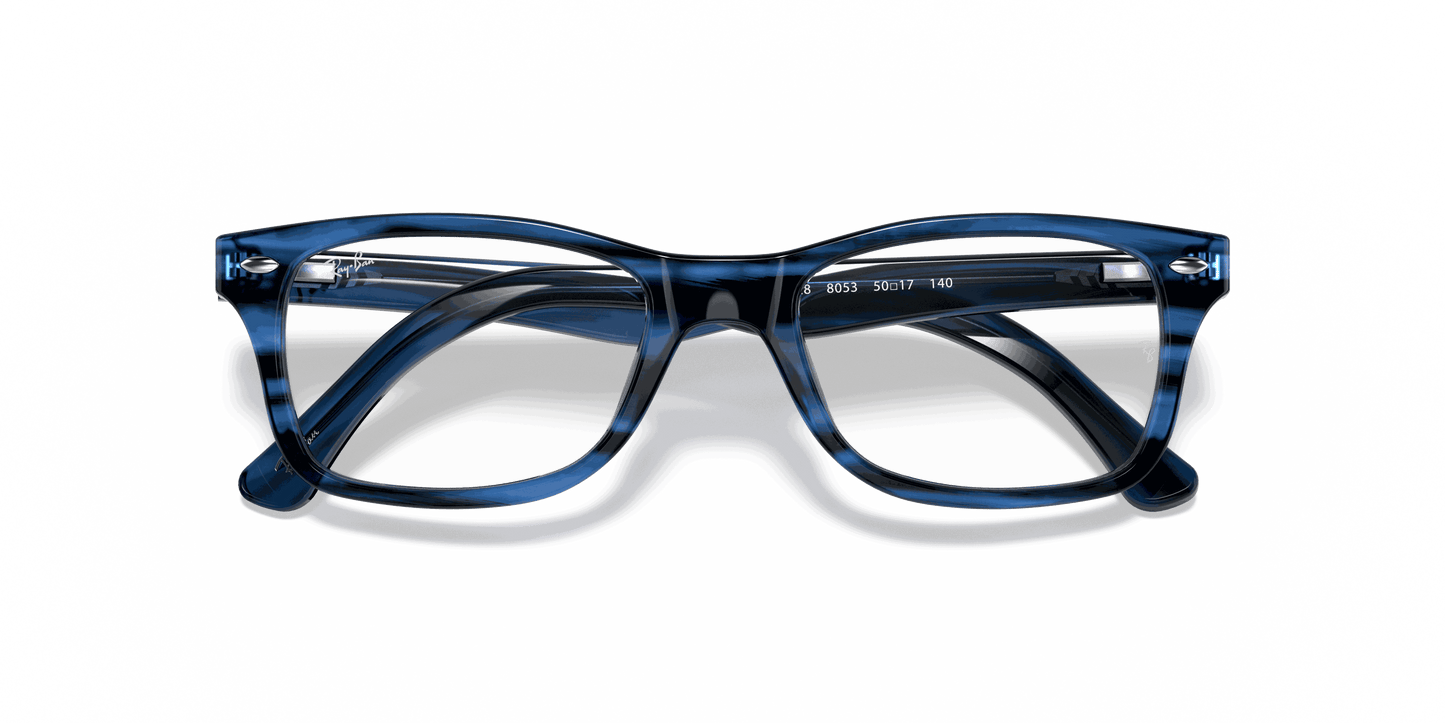 [Clear Lenses, Polished Striped Blue Frame]