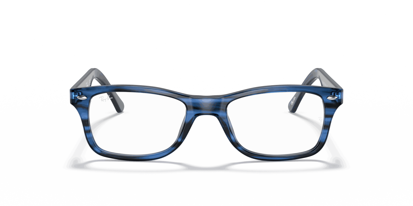 [Clear Lenses, Polished Striped Blue Frame]